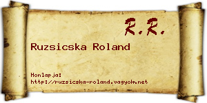Ruzsicska Roland névjegykártya