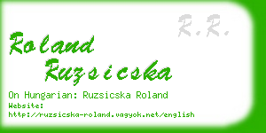 roland ruzsicska business card